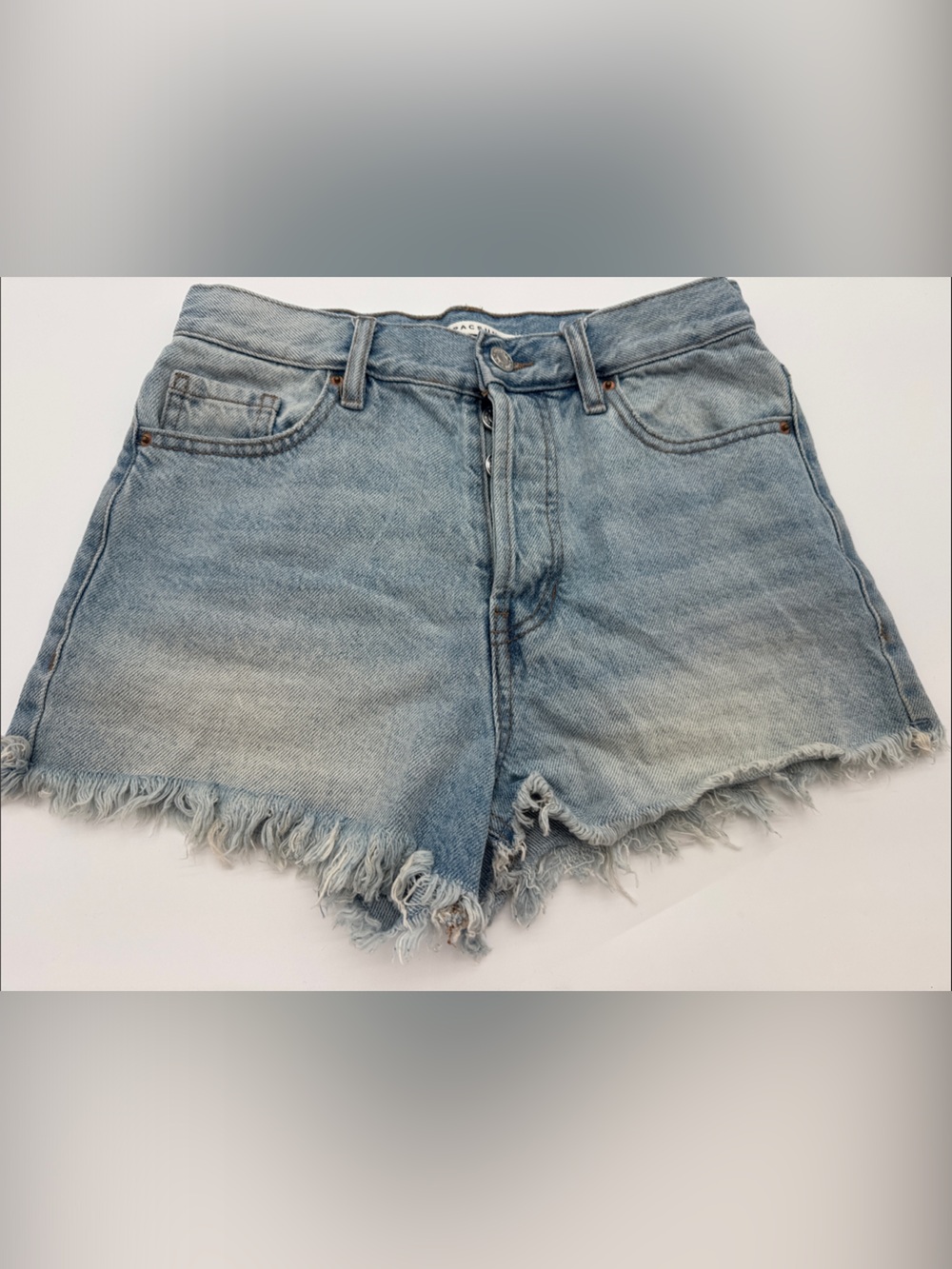 PacSun size 25 Light Blue Frayed Hem Denim Shorts -  Women